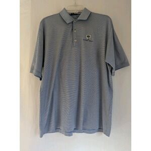 Jeff Rose Gilf Polo Shirt Mens XL Striped Cotton Logo "Hidden Creek"  Italy